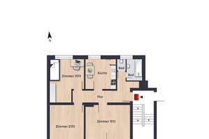 Zimmer 13,77 m² innerhalb einer 3er-WG // 1.OG links – Kleiststr. 8, 38440 Stadtmitte (Ortsteil), Wolfsburg – Vorschaubild 7