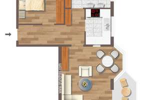 Wohnen im Erdgeschoss – 2,5 Zimmer mit Balkon und Garage – 75180 Büchenbronn, Pforzheim – Vorschaubild 7