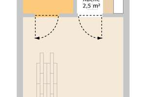 Für 1 Person: 1-Zi-Apartment mit Balkon – Die vollständige Adresse der Immobilie erhältst du vom Anbieter., 80992 Alt-Moosach, München – Vorschaubild 8