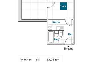 Sanierte 2 Raumwohnung mit Balkon (WBS) – Amalie-Dietrich-Platz 7, 1169 Gorbitz-Süd, Dresden – Vorschaubild 3