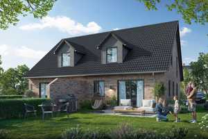 KfW-55-Neubau-Doppelhaushälfte mit Terrasse unweit der Kreisstadt Husum in Ostenfeld! – Nordfriesland (Kreis) – Vorschaubild 1