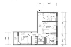 Kernsanierte, voll möblierte 4-Zimmer-WG mit Balkon | Erstbezug | Radolfzeller Str. 26, M-Aubing – Die vollständige Adresse der Immobilie erhältst du vom Anbieter., 81243 Aubing-Süd, München – Vorschaubild 2