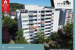 Modernisierte 2-Zimmer-Wohnung mit 2 Loggien, Aufzug, lichtdurchflutet & Weitblick in Grötzingen