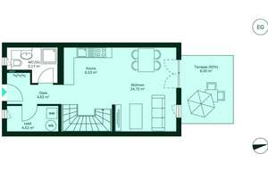 Reihenhaus auf drei Geschossen mit zwei Bädern und Nord-Terrasse – Am Künstlerbogen 17, 4349 Plaußig-Portitz, Leipzig – Vorschaubild 12