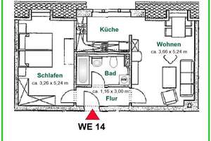 Schöne DG-Whg mit heller Küche und moderner EBK + Abstellraum im Treppenhaus – Agnesstraße 14, 9130 Schloßchemnitz, Chemnitz – Vorschaubild 5