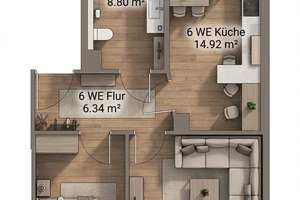 Hochwertig sanierte 2-Zimmer-Wohnung (teil/möbliert) mit großem Sonnenbalkon in Leipzig-Holzhausen – Grenzstraße 3, 4288 Holzhausen, Leipzig – Vorschaubild 21
