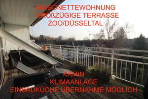 EXKLUSIVE MAISONETTETERRASSENWHG. ZOO/DÜSSELTAL 2 BÄDER+G-WC VINYL KAMIN KLIMA RENOVIERT EBK. MÖGL.