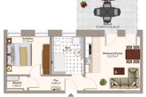 Gemütliche 2-Raum-Wohnung  mit Balkon in Alt Salbke ! – Alt Salbke 67, 39122 Salbke, Magdeburg – Vorschaubild 9