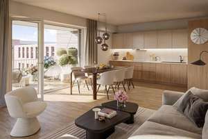 Penthouse mit zwei Zimmern und großer Dachterrasse in modernem Wohnquartier