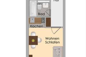 München / Altstadt-Lehel - Charmantes 1 Zimmerapp., Kochnische, Bad/WC, Kellerabteil