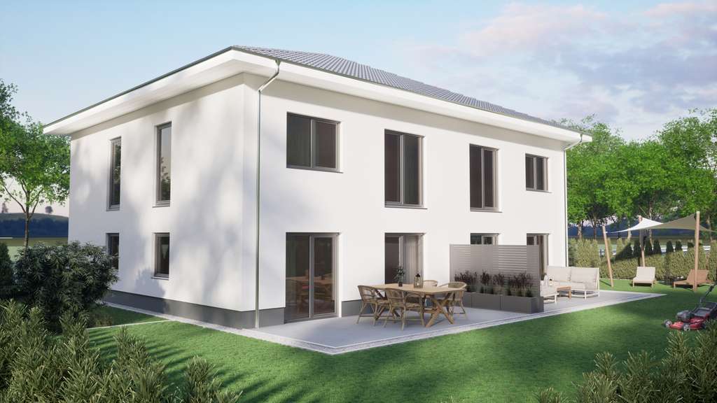 Immobilie in Langenberg - Neubau Doppelhaushälfte inkl. Grundstück in perfekter Lage zum perfekten Preis, FBH, A+, PV, Lüftung - Bild 1