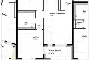 Komfortable 3-Zimmer Neubauwohnung mit Terrasse und eigenem Gartenanteil - Neubau - 1.0.4 – Die vollständige Adresse der Immobilie erhältst du vom Anbieter., 89231 Neu-Ulm – Vorschaubild 2