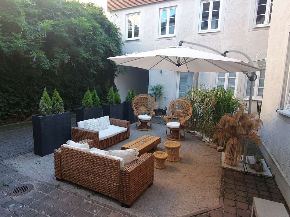 Innenhof im Sommer