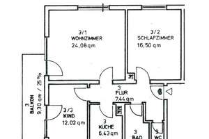 Schöne 3-Zi.-Wohnung mit Balkon * 77 qm * Garage * in guter Wohnlage in S-Sillenbuch * vermietet * – Die vollständige Adresse der Immobilie erhältst du vom Anbieter., 70619 Sillenbuch (Ortsteil), Stuttgart – Vorschaubild 13