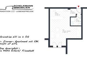 Moderne, bezugsbereite 1Raumwohnung mit Einbauküche & Stellplatz – Das Querigfeld 1, 99092 Frienstedt, Erfurt – Vorschaubild 5