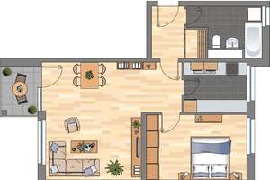 Demnächst frei! 2-Zimmer-Wohnung in Wolfsburg Westhagen – Brieger Weg 4, 38444 Westhagen, Wolfsburg – Vorschaubild 2