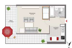 Renovierungsbedürftige, vermietete 1-Zimmer-Wohnung mit großem Balkon und Hallenbad – Die vollständige Adresse der Immobilie erhältst du vom Anbieter., 81735 Neuperlach, München – Vorschaubild 12