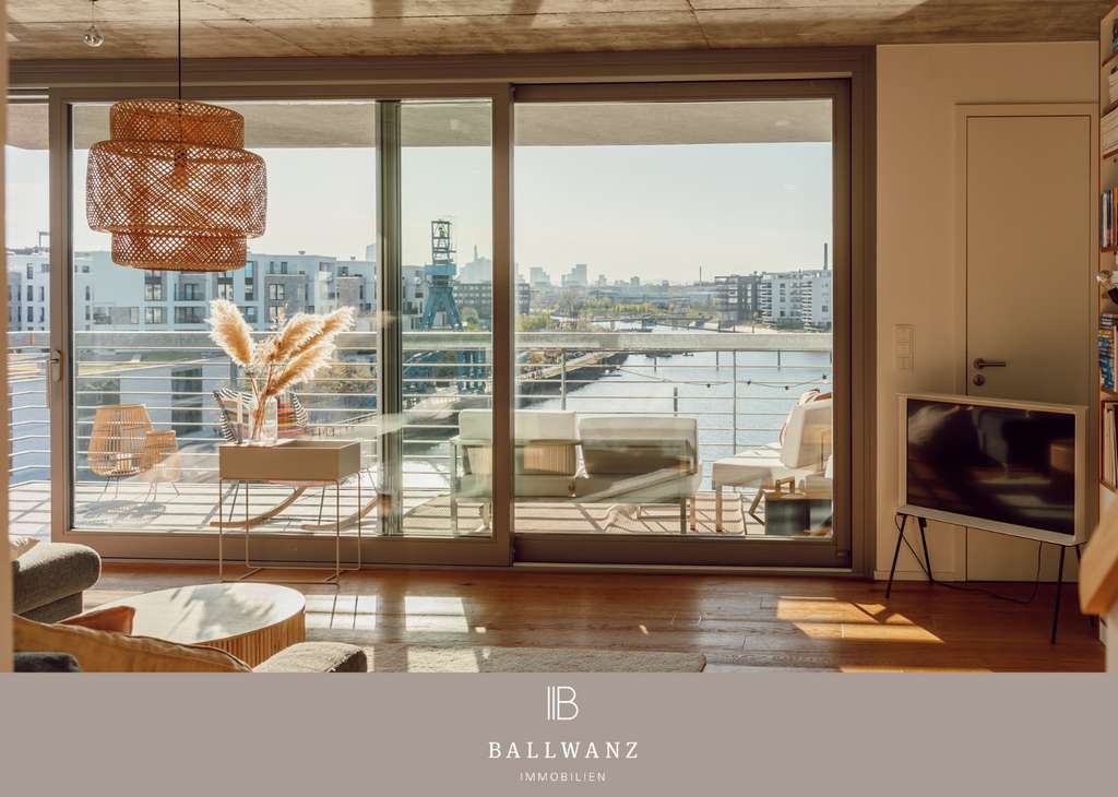 Exklusives Wohnen am Main: 3,5 Zimmer mit Blick auf die Frankfurter Skyline