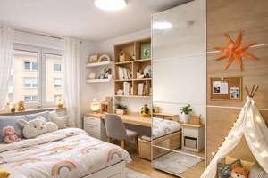 Lichtdurchflutete 3 Zi.-Wohnung in kleiner Wohnanlage mit großem Süd-Balkon, sep. Küche & gr. Keller – Die vollständige Adresse der Immobilie erhältst du vom Anbieter., 82256 Fürstenfeldbruck – Vorschaubild 4