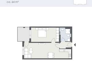 Wohnen im O-Quartier. 2-Zimmer-Etagenwohnung mit ca. 62
m² Wohnfläche. – Die vollständige Adresse der Immobilie erhältst du vom Anbieter., 42697 Ohligs/Aufderhöhe/Merscheid, Solingen – Vorschaubild 9