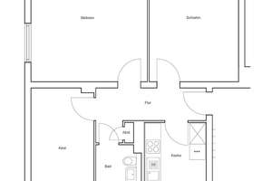 Bottroper Str. 1, E L - Schöne 3-Zimmer Wohnung mit Tageslichtbad! Küchenübernahme ist möglich – Bottroper Str. 1, 38108 Wabe-Schunter-Beberbach, Braunschweig – Vorschaubild 2