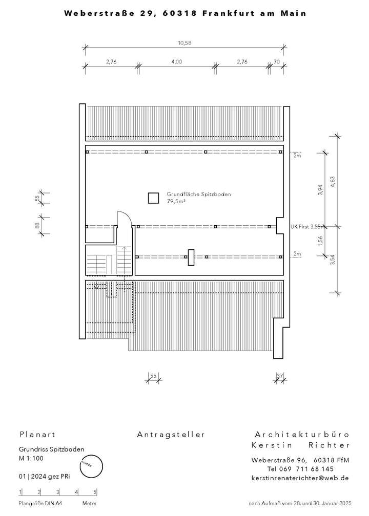 Grundriss Spitzboden