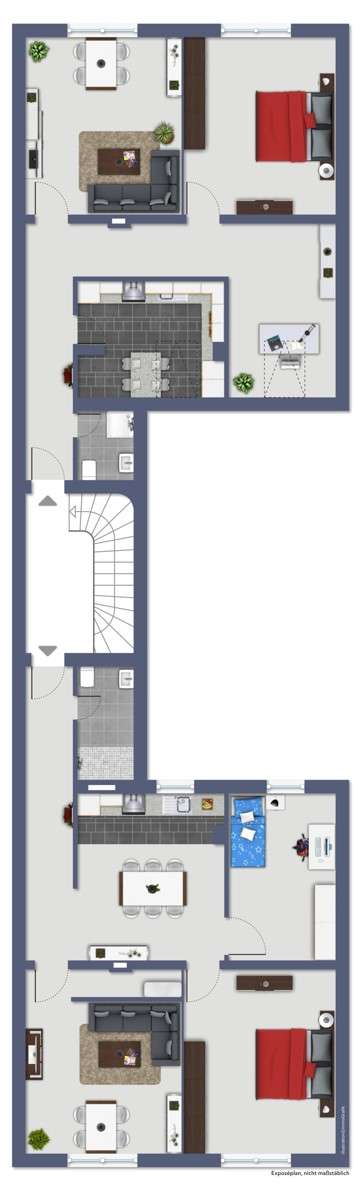 Grundriss / Skizze Vorderhaus 