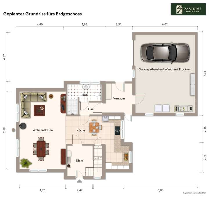 Geplanter Erdgeschoss