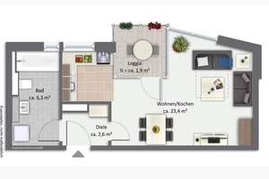 Nähe Theresienwiese - vollständig ausgestattetes 1-Zimmer-Appartment – Paul-Heyse-Str. 31, 80336 Ludwigsvorstadt-Kliniken, München – Vorschaubild 11