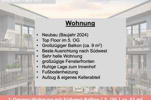 #Herrliche 1-Zimmer-Wohnung, NEUBAU, Top Lage, Stadtpark, Südwest-Balkon*Frei ab 1.9./1.10. – Ludwig-Feuerbach-Straße 4, 90489 Wöhrd, Nürnberg – Vorschaubild 9