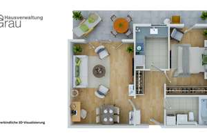 Sehr schöne moderne helle Garten-Wohnung direkt am Riemer Park, Baujahr 2001 (langjährig vermietet) – Georg-Kerschensteiner Str. 52, 81829 Messestadt Riem, München – Vorschaubild 9