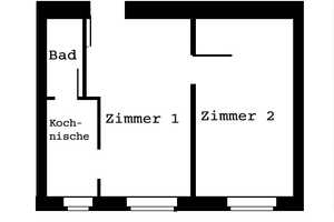 Unterbilk: sehr helle, ruhige und schnuckelige 2-Zimmer-Wohnung – Kronenstr.  35, 40217 Düsseldorf – Vorschaubild 1