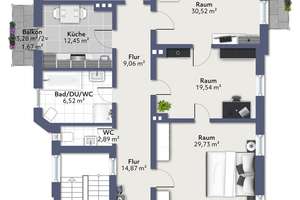 Attraktive Altbauwohnung mit Balkon – Nymphenburger Str. 95, 80636 Sankt Vinzenz, München – Vorschaubild 3