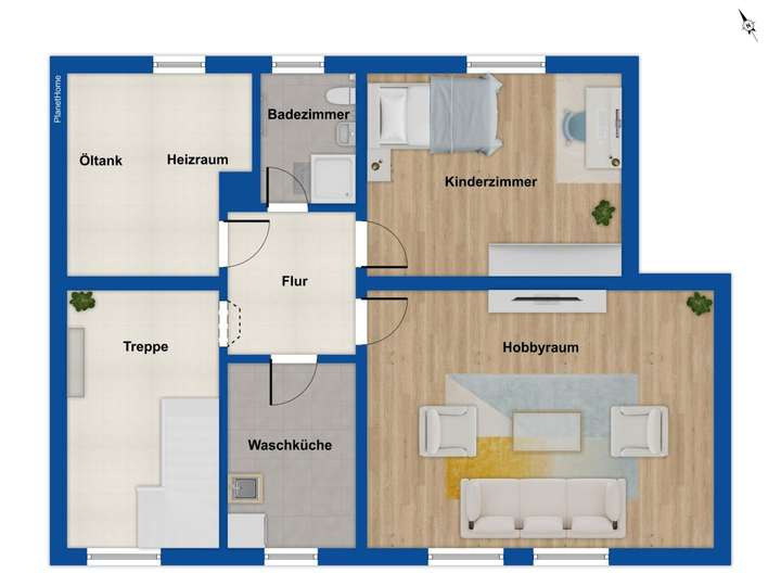 Hinteres Haus Untergeschoss