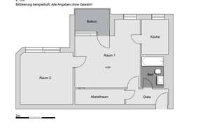 modernisierte 2-Zimmer-Wohnung in Regensburg Reinhausen – 93057 Reinhausen, Regensburg – Vorschaubild 3