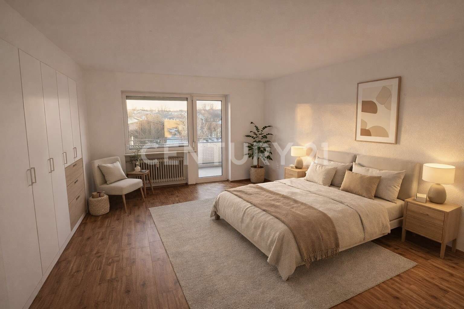 Immobilie in Emmerting - Familienfreundliche 4-Zimmer-Wohnung mit Balkon und Garage in Emmerting - Bild 0