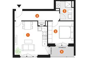 Urban wohnen: 2-Zimmer-Wohnung mit eigener Loggia – Semmelweisstraße 9, 4103 Zentrum-Südost, Leipzig – Vorschaubild 5