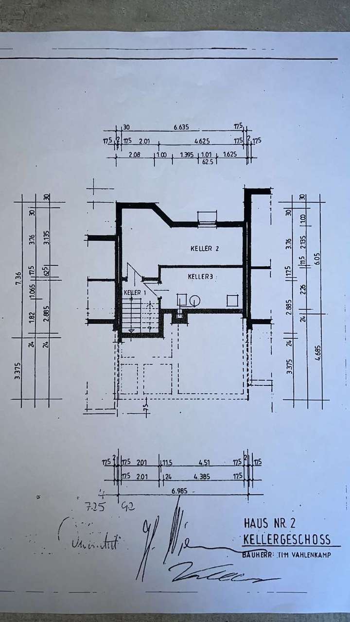 Grundriss Keller