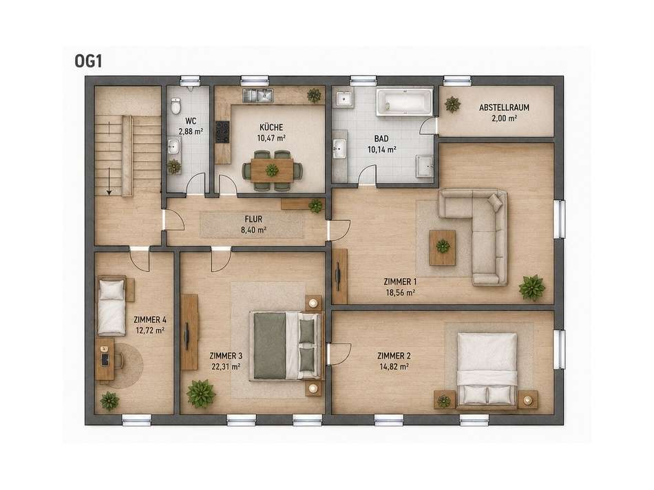 Grundriss OG1