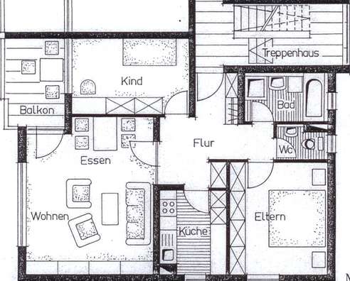 Schöne 3-Zimmerwohnung mit Einbauküche