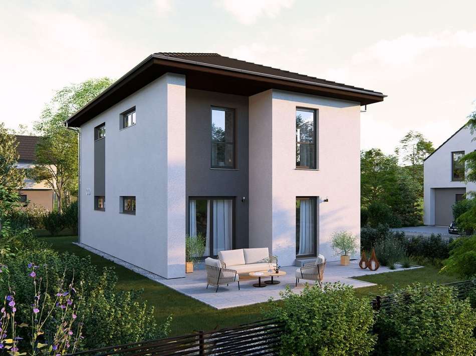 Ansicht Garten Walmdach