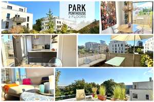Exklusives Penthouse im Park, 2 Schlafzimmer, 2 Terrassen, 95 qm, München Schwabing