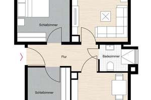 Zwischenvermietung – Charmante 3-Zimmer-Wohnung mit ca. 63 m² in zentraler Lage – Die vollständige Adresse der Immobilie erhältst du vom Anbieter., 97074 Frauenland, Würzburg – Vorschaubild 10
