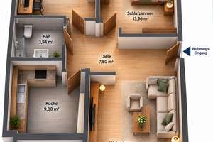 Gepflegte 3,5-Zimmer-Eigentumswohnung mit Balkon DO-Westerfilde – Die vollständige Adresse der Immobilie erhältst du vom Anbieter., 44357 Westerfilde, Dortmund – Vorschaubild 5