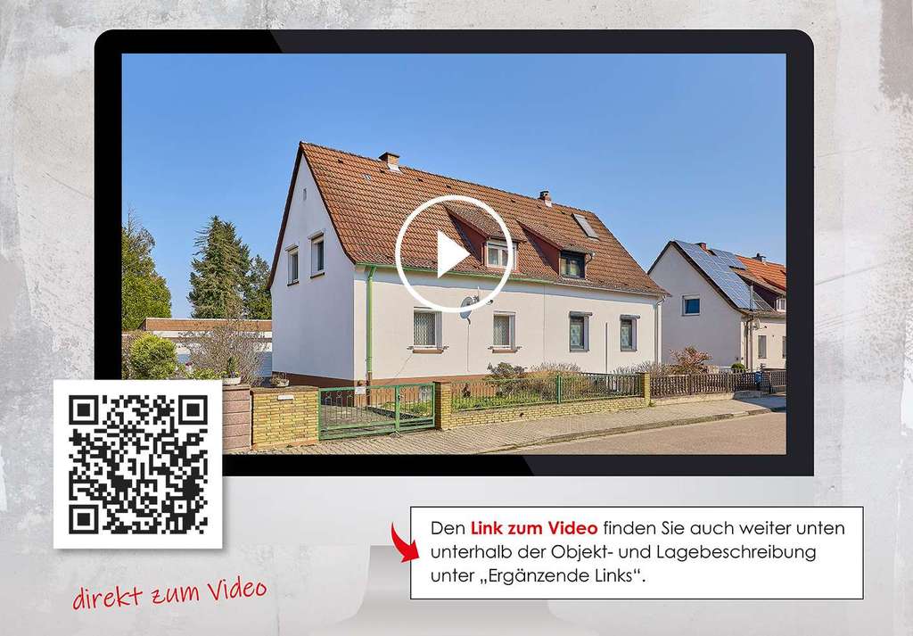 Immobilie in Otterstadt - Doppelhaushälfte mit Charakter, großem Garten & Platz für die Familie - Bild 1