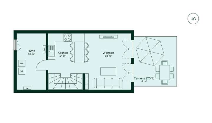 Grundriss UG Reihenhaus im ...