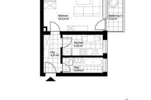 Toll vermietet & optimal angebunden - Großzügige 1-Zimmer-Wohnung in Augsburg-Kriegshaber – Die vollständige Adresse der Immobilie erhältst du vom Anbieter., 86156 Kriegshaber, Augsburg – Vorschaubild 10