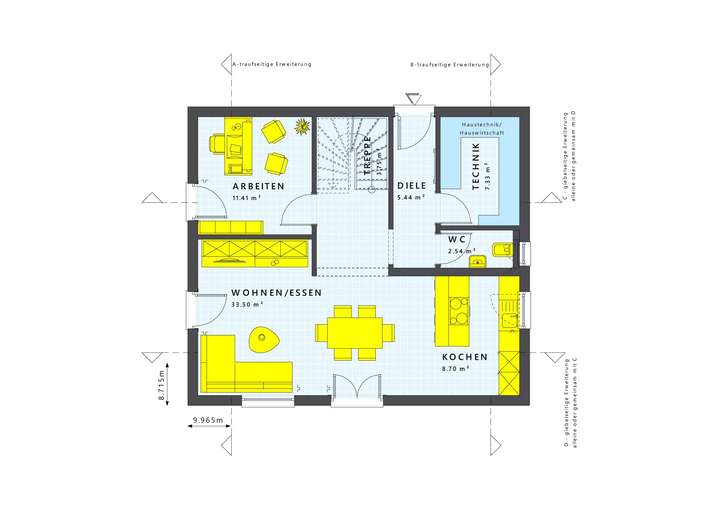 Grundriss Erdgeschoss Eingang-