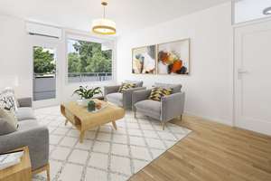 ROGERS: Helle Wohnung mit perfektem Grundriss und Westbalkon in ruhiger Lage – Die vollständige Adresse der Immobilie erhältst du vom Anbieter., 81825 Josephsburg, München – Vorschaubild 1
