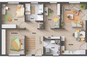 Der Bungalow für jedes Alter – modern und vielseitig – Die vollständige Adresse der Immobilie erhältst du vom Anbieter., 74864 Fahrenbach – Vorschaubild 7